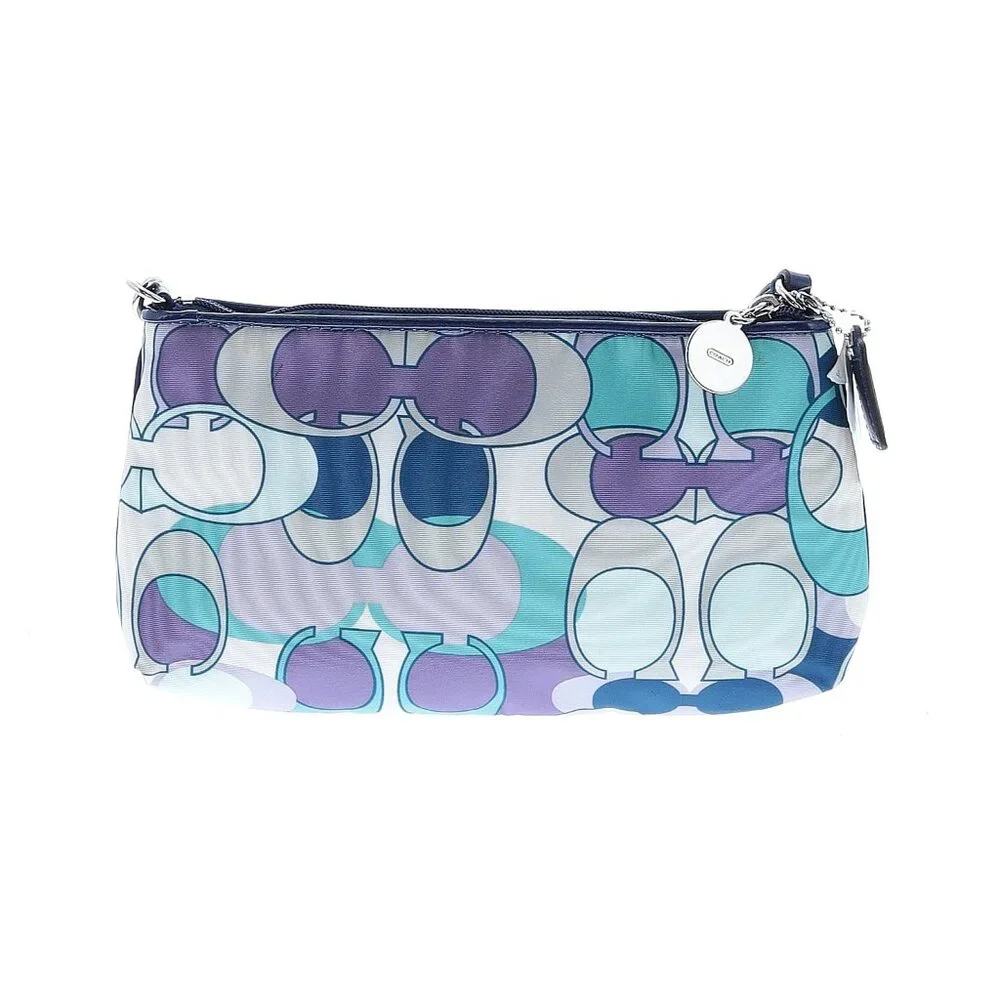 NWT Coach Daisy Kyra Scarf Logo Print Large Wristlet Clutch Rare Find - Picture 3 of 7